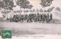 Militaria * Manoeuvres Militaires * Un Coin Du Campement * Régiment - Manoeuvres