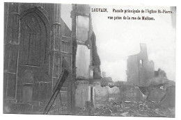 CPA Louvain, Façade Principale De L'église St-Pierre, Vue Prise De La Rue De Malines - Leuven