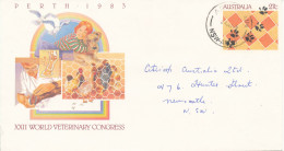 Australia Postal Stationery Cover XXII World Veterinary Congress Perth 1983 With Cachet - Enteros Postales