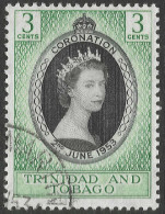 Trinidad & Tobago. 1953 QEII Coronation. 3c Used. SG 279 - Trinidad & Tobago (...-1961)