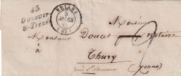 France Marcophilie - Département Du Loiret - Cursive 43/Ouzouer/s Trézée - 1849 - Sans Texte - 1801-1848: Precursors XIX