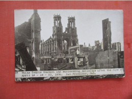 Fire Earthquake 1906. Ruins Of Temple Emanuel.   San Francisco  California > San Francisco     Ref 6077 - San Francisco