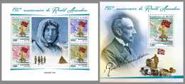 NIGER 2022 MNH Roald Amundsen M/S+S/S - OFFICIAL ISSUE - DHQ2322 - Polar Explorers & Famous People