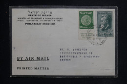 ISRAËL - Enveloppe Des PTT Pour La Suède En 1952 - L 143930 - Covers & Documents