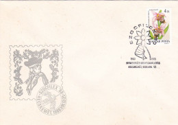 KECSKEMET SOCFILEX PHILATELIC EXHIBITION, ORCHID FLOWERS STAMP, SPECIAL COVER, 1988, HUNGARY - Lettres & Documents