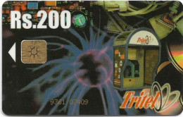 Sri Lanka - Tritel (Chip) - Atom And Phone Booth (WITH Cn.) 200Rs, Used - Sri Lanka (Ceylon)