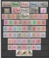 63 TIMBRES BELGIQUE PREOBLITERES + PA + CP + TAXE + SERVICE DE 1922 à 1986   Cote : 51,60 € - Other & Unclassified