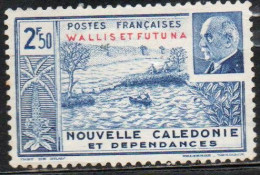 WALLIS AND FUTUNA ISLANDS 1941 NEW CALEDONIA OVERPRINTED PETAIN ISSUE 2.50fr MH - Nuovi