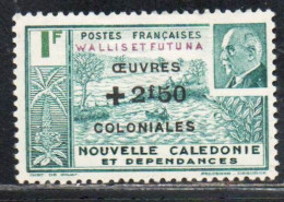 WALLIS AND FUTUNA ISLANDS 1944 NEW CALEDONIA SURCHARGED  PETAIN ISSUE 1.00fr + 2.50 MH - Nuovi