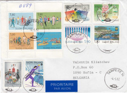 Finland - 001/1992 Letter Registered+priority From Tampere To Sofia(Bulgaria) - Covers & Documents