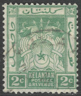 Kelantan (Malaysia). 1921-28 Arms. 2c Used. Script CA W/M SG 16a - Kelantan