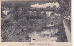 Delcampe - LONGUYON LE VIADUC ET LA CHIERS ,TRAIN,BARQUE  REF 79474 - Longuyon