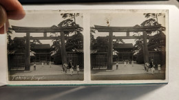Photographie Stéréoscopique Plaque De Verre Tokio Tokyo Japon Temple Début XXème - Glasdias