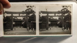 Photographie Stéréoscopique Plaque De Verre Tokio Tokyo Japon Temple Début XXème - Glasplaten