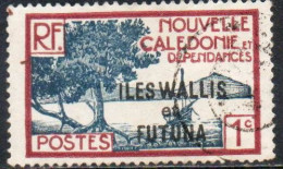 WALLIS AND FUTUNA ISLANDS 1930 1940 BAY OF PALETUVIERS POINT OVERPRINTED 1c USED USATO OBLITERE' - Usati