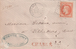 France Marcophilie - Département Du Loiret - N°31 Obl GC 3037 & T.16 Puiseaux 1869 - Lettre Chargée - 1849-1876: Klassieke Periode