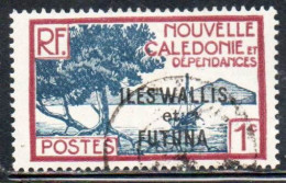 WALLIS AND FUTUNA ISLANDS 1930 1940 BAY OF PALETUVIERS POINT OVERPRINTED 1c USED USATO OBLITERE' - Ongebruikt