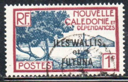 WALLIS AND FUTUNA ISLANDS 1930 1940 BAY OF PALETUVIERS POINT OVERPRINTED 1c USED USATO OBLITERE' - Ungebraucht