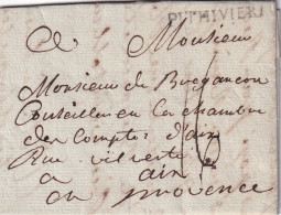 France Marcophilie - Département Du Loiret - PITHIVIERS 1788 - Avec Texte - 1701-1800: Précurseurs XVIII