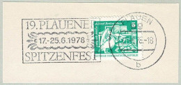 DDR 1978, Flaggenstempel Spitzenfest Plauen - Textile