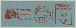 Deutsche Bundespost 1980, Freistempel / EMA / Meterstamp Alberth Wollgrosshandel Weiden, Wolle / Laine / Wool - Textile