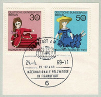 Deutsche Bundespost 1969, Sonderstempel Pelzmesse Frankfurt, Fourrure / Fur, Puppen - Textile