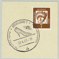 Deutsche Bundespost 1963, Sonderstempel Schuhmusterschau Düsseldorf, Chaussure / Shoe - Textile