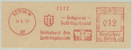 Deutsches Reich 1937, Freistempel / EMA / Meterstamp Textil Einzelhandel Berlin - Textile