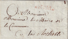 France Marcophilie - Département Du Loiret - P.43.P./NEUVILLE En Rouge - 1806 - Avec Texte - 1801-1848: Precursors XIX