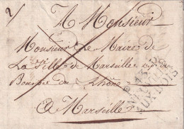 France Marcophilie - Département Du Loiret - P.43.P./NEUVILLE/AUX BOIS - 1825 - 32x17 Mm - Avec Texte - 1801-1848: Précurseurs XIX