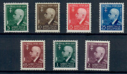 ALBANIA 1942 OCCUPAZIONE ITALIANA 3 ANNIVERSARIO UNIONE ITALO ALBANESE SERIE COMPLETA MNH/** - Albanië