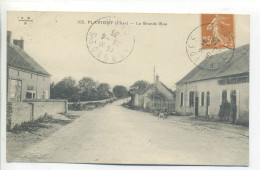 CPA 18 Cher FLAVIGNY (proche Nérondes) - La Grande Rue - La Poste - Petite Animation Boulanger Aubergiste - Nérondes