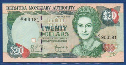 BERMUDA - P.43b – 20 Dollars 1999 UNC, S/n C/1 900181 - Bermuda