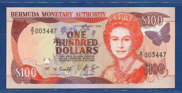 BERMUDA - P.45r – 100 Dollars 1996 AUNC, S/n Z/2 003447 REPLACEMENT - Bermudas