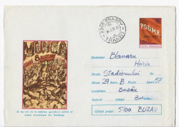 THE PARTY OF THE WORKERS MAN ,COVER STATIONERY  1973,ENTIER POSTAL, ROMANIA - Covers & Documents