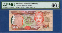 BERMUDA - P.55a – 100 Dollars 2000 UNC, S/n D/1 000787 LOW NUMBER - Bermudas