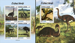 Sierra Leone 2022, Animals, Extinct Birds, 4val In BF+BF - Straussen- Und Laufvögel