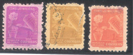 Cuba 1955 - 3 Sellos Usados Y Circulados - Consejo Nacional De Tuberculosis - Liefdadigheid