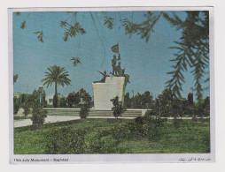 Iraq Baghdad, 14th July Monument View Vintage 1970s Silver Foil Postcard (60963) - Iraq