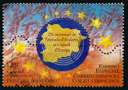 ANDORRE ANDORRA 2019 25TH ANNIVERSARY OF ANDORRA IN COUNCIL OF EUROPE USED MI 488 SN 470 YT 478 SG 489 - Usados