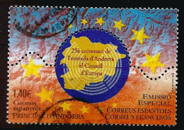 ANDORRE ANDORRA 2019 25TH ANNIVERSARY OF ANDORRA IN COUNCIL OF EUROPE USED MI 488 SN 470 YT 478 SG 489 - Usati