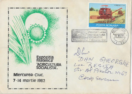 SOCIAL AGRICULTURE DAY,SUN , 1982 MIERCUREA CIUC ,SPECIAL COVER ROMANIA - Covers & Documents