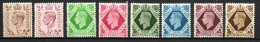 Col33 Grande Bretagne Great Britain 1937 N° 216 à 222 Neuf X MH Cote : 38,00€ - Neufs