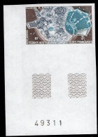 F.S.A.T. (1980) Satellite Survey. Corner Imperforate. Scott No C49, Yvert No PA56. - Sin Dentar, Pruebas De Impresión Y Variedades