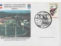 TOWN HALL ,CARAS SEVERIN 1997 SPECIAL COVER ROMANIA - Storia Postale