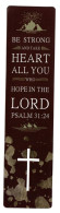 Marque Pages Lord Psalm 31:24 Recto Identique Au Verso - Marque-Pages