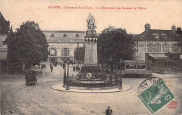 FRANCE - 10 - TROYES - L'Avenue De La Gare - Le Monument Des Enfants De L'Aube - Carte Postale Ancienne - Troyes