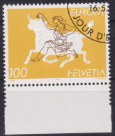 1995 Schweiz  ET, Mi:CH 1553, Yt:CH 1481, Zum:CH 881, Freiheit, Stier, EUROPA - Marke - Gebruikt