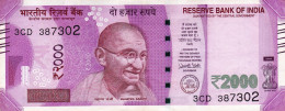 INDIA 2000 RUPEES 2016 EXF P- 116a "free Shipping Via Registered Air Mail" - Indien