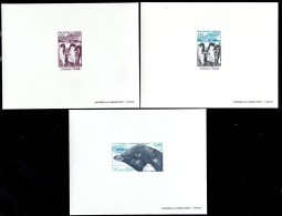 F.S.A.T.(1980) Adélie Penguins. Set Of 3 Deluxe Sheets. Scott Nos 89-91, Yvert Nos 86-8.  - Imperforates, Proofs & Errors